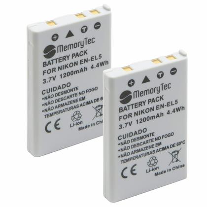 Imagem de 2 BATERIAS + DUPLO CARR EN-EL5 P NIKON Coolpix 3700, 4200, 5200, 5900, 7900, P3, P4, P80, P90, P100, P500, P510, P520