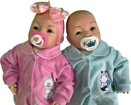 Imagem de 2 Bebê Reborn Realista Gêmeos Menina E Menino Tata E Biel