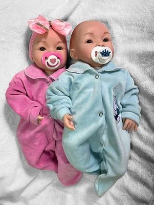 Imagem de 2 Bebê Reborn Realista Gêmeos Menina E Menino Tata E Biel