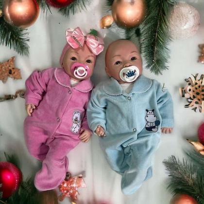 Imagem de 2 Bebê Reborn Realista Gêmeos Menina E Menino Tata E Biel