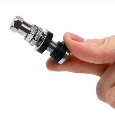 Imagem de 2 Bico Para Roda Liga Leve Furo Fino Pneu Sem Camara Moto