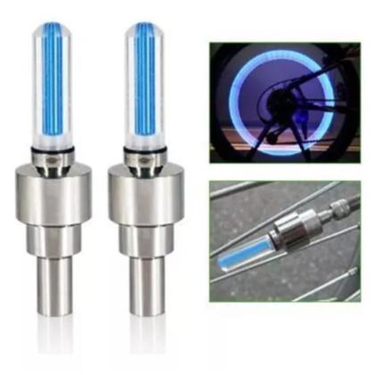 Imagem de 2 Bicos Pinos Led Colorido Bike Carro Moto Roda Bicicleta BBB