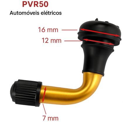 Imagem de 2 Bicos Válvulas Curvada Pvr50 Roda Patinete Elétrico Scooter Citycoco