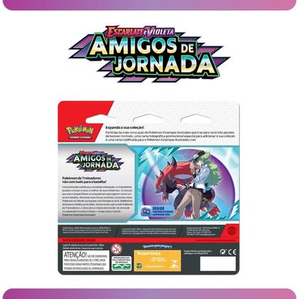 Imagem de 2 Blister Triplo Pokémon Escarlate e Violeta Amigos de Jornada Scraggy e Yanma TCG Geek Coleção