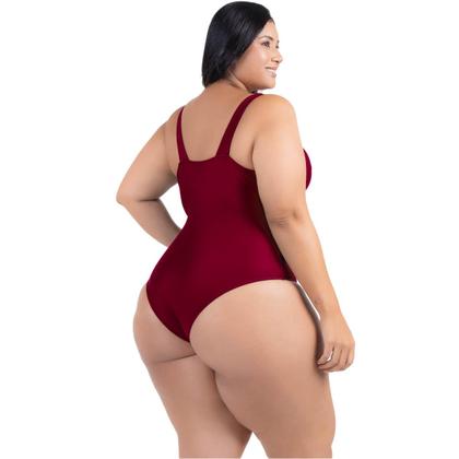 Imagem de 2 Body Maiô Acinturado Plus Size Modela Cintura Liso Casual