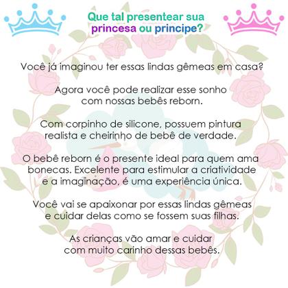 Imagem de 2 Boneca Reborn Gêmeas de Silicone Enxoval Completo Bolsa