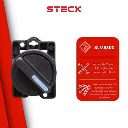 Imagem de 2 Botão Comutador 0-1 Manopla Curta Steck SLMB8D0
