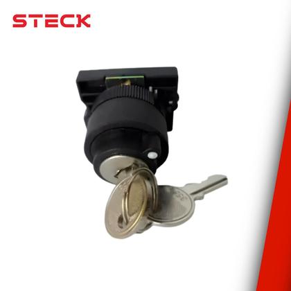 Imagem de 2 Botão Comutador Com Chave PT 0-1 P0 Steck SLCG8D0C