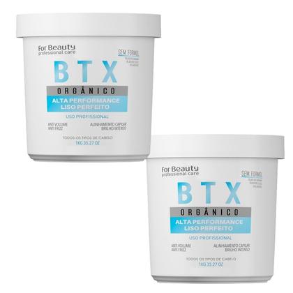 Imagem de 2 Btx Capilar Orgânico Anti Frizz Sem Formol 1kg + Brindes