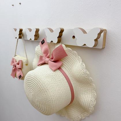 Imagem de 2 Cabideiros parede infantil pendurador roupas Borboleta