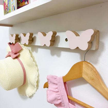 Imagem de 2 Cabideiros parede infantil suporte gancho roupas decoração