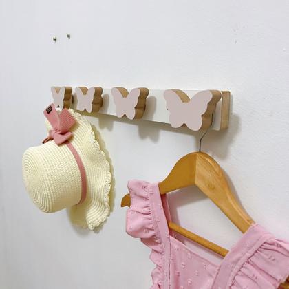 Imagem de 2 Cabideiros parede infantil suporte gancho roupas decoração