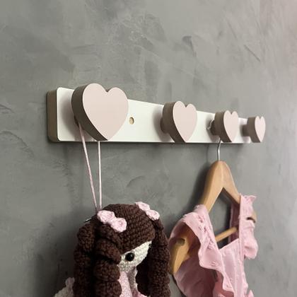 Imagem de 2 Cabideiros parede infantil suporte gancho roupas decoração