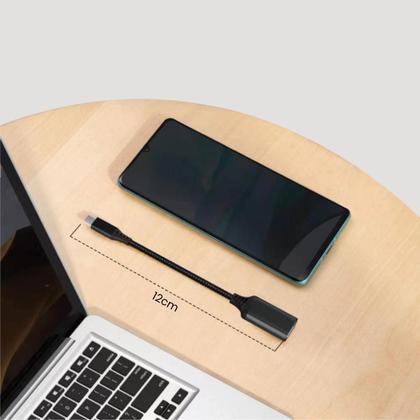 Imagem de 2 Cabo OTG Tipo-C Pendrive USB 3.0 Fêmea Celular Smartphone