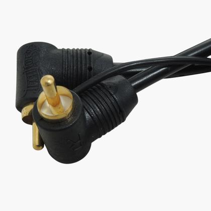 Imagem de 2 Cabos Rca 1 Metro Technoise Série 100 Pro Conector L Preto Mercado