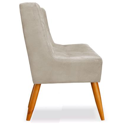 Imagem de 2 Cadeiras Sala de Jantar Decorativa Suede Várias Cores Pés Palito Para Escritório e Sala