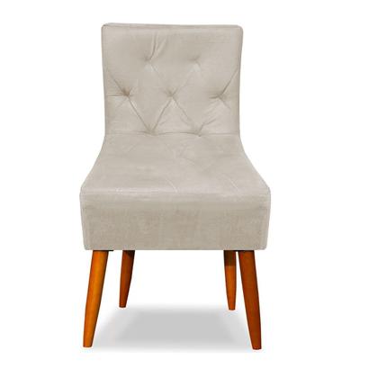 Imagem de 2 Cadeiras Sala de Jantar Decorativa Suede Várias Cores Pés Palito Para Escritório e Sala