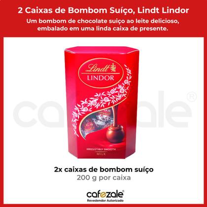 Imagem de 2 Caixas de 200g, Bombons de Chocolate Suiço, Lindt Lindor