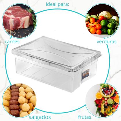 Imagem de 2 Caixas Frigoríficas 11 Litros Transparente p/ Açougue, Carnes, Aves e Peixes