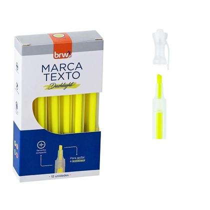 Imagem de 2 Caixas Marca Texto Fluorescente Transparente 12 Unidades BRW