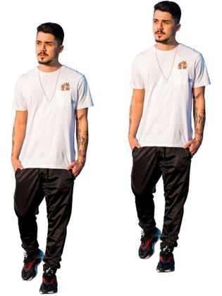 2 Calças Jogger Skinny Punho Barra 2 Bolsos Lat Helanca 101 - KSFRENTS Imagem de 2 Calças Jogger Skinny Punho Barra 2 Bolsos Lat Helanca 101