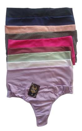 Imagem de 2 Calcinhas modeladora,fio duplo,cos alto,microfibra,segura barriga