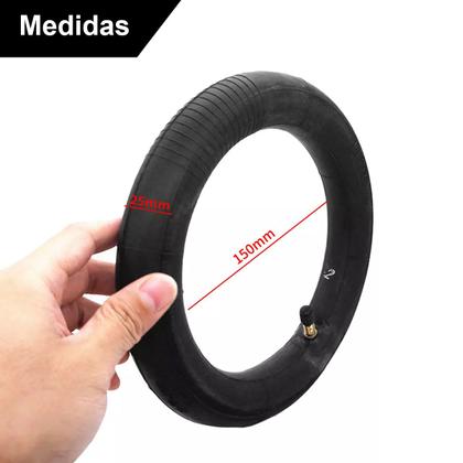 Imagem de 2 Câmaras Ar Para Patinete Elétrico Aro 8 1/2x2 Válvula Reta