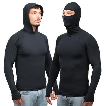 Imagem de 2 Camisa Segunda Pele Masculina Ninja + Capuz Termica Pesca