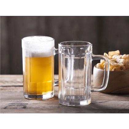 Imagem de 2 caneca de chopp cerveja bebida vidro resistente 400ml