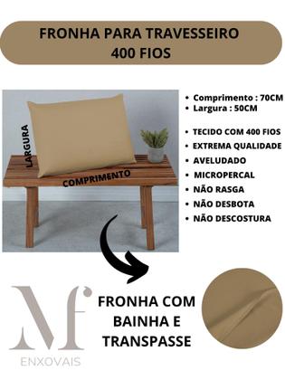 Imagem de 2 Capa Fronhas Travesseiro 400 Fios 01 peça Micropercal Tecido Acetinado