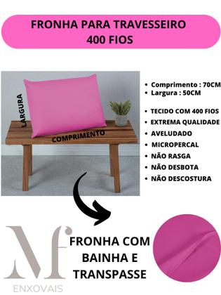 Imagem de 2 Capa Fronhas Travesseiro 400 Fios 01 peça Micropercal Tecido Acetinado