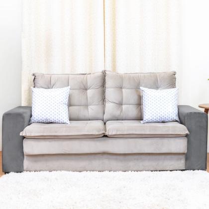 Imagem de 2 Capas Protetora Braço de Sofá Arranhador Resistente Confort Cinza Chumbo