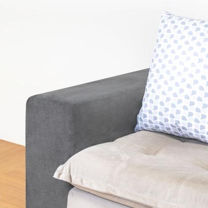 Imagem de 2 Capas Protetora Braço de Sofá Arranhador Resistente Confort Cinza Chumbo