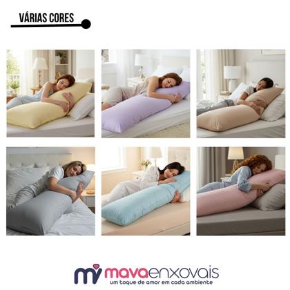 Imagem de 2 Capas Xuxão Fronha Travesseiro de Corpo Algodão com Zíper