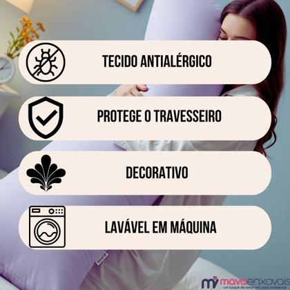 Imagem de 2 Capas Xuxão Fronha Travesseiro de Corpo Algodão com Zíper