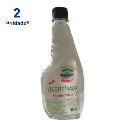 Imagem de 2 Cheirinho de Passar Roupa Aconchego Tecido Água de Cheiro 500ml Refil Marca Senalândia - Envio Já