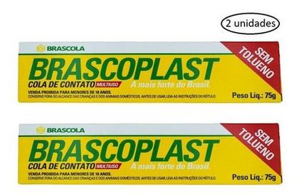 Imagem de 2 Cola Contato Brascoplast St 75g Cola De Sapateiro