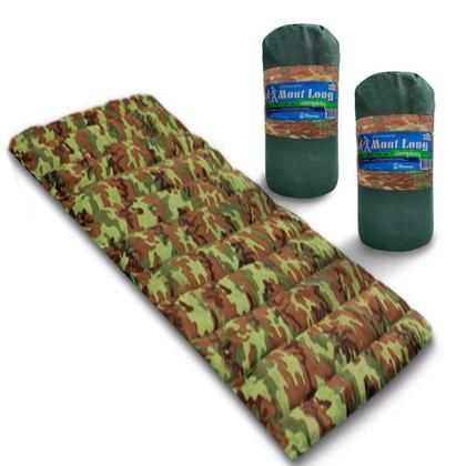 Imagem de 2 Colchonete Camping Pesca Acampar Verde Solteiro Mont Long