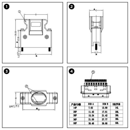Imagem de 2 Conector Drive Encoder Siemens V90 SM14J 14P 14 Pinos