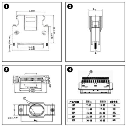 Imagem de 2 Conector Servo Drive Motor I/O Panasonic DVOP4350 50 Pin