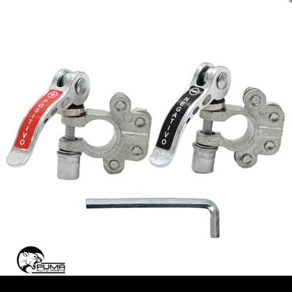Imagem de 2 Conector Terminal Bateria C/ Engate Rápido Carro C/Chave Allen