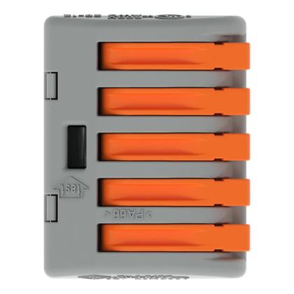 Imagem de 2 Conectores Original Wago C/ Alavanca 5 Entradas Até 4mm