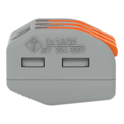 Imagem de 2 Conectores Wago Original C/ Alavanca 3 Entradas Até 4mm