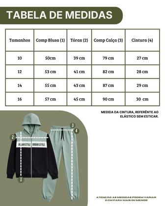 Imagem de 2 Conjuntos Moletom Juvenil Masculino Blusa Calça Flanelado capuz ziper Roupa Agasalho infantil menino inverno 10-16