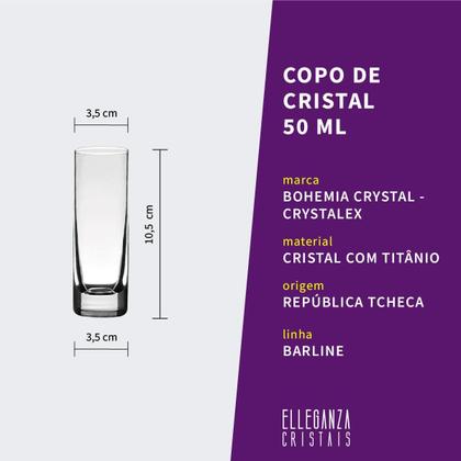 Imagem de 2 Copos De Cristal Para Vodka 50 Ml Linha Barline Bohemia