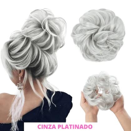 Imagem de 2 Coque Aplique Grego Elástico cabelo Sintético Rabico