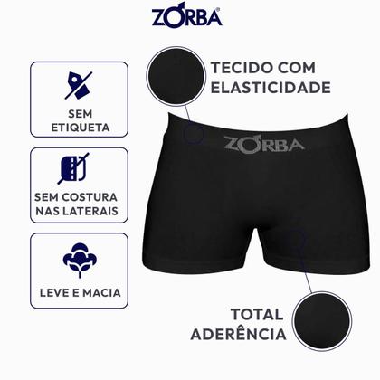 Imagem de 2 Cueca Boxer Zorba de Algodão Masculina Varias Cores