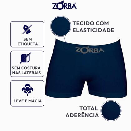 Imagem de 2 Cueca Boxer Zorba de Algodão Masculina Varias Cores