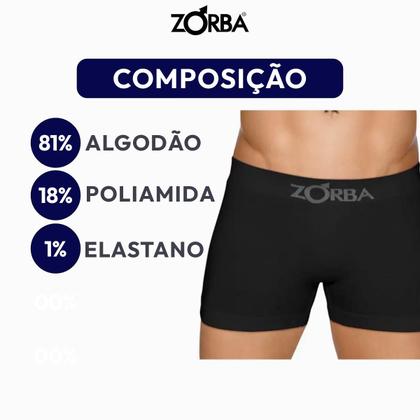 Imagem de 2 Cueca Boxer Zorba de Algodão Masculina Varias Cores