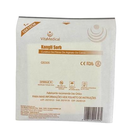 Imagem de 2 Curativos De Fibras Alginato Calcio P/ Feridas Vitamedical